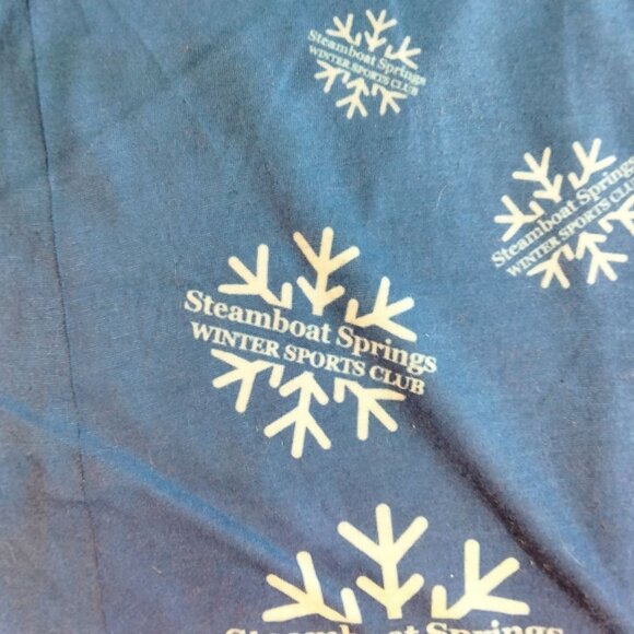 Steamboat Springs Winter Sports Club Blue Neck Gaiter Snowflake Ski Town USA - Picture 4 of 4